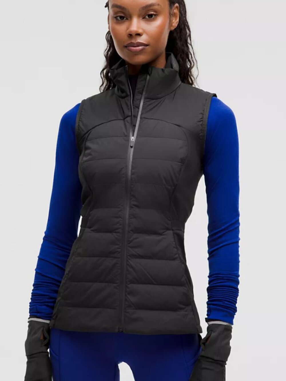 LULULEMON "Down for it all" Women's Black Quilted Running Vest (Size 8)